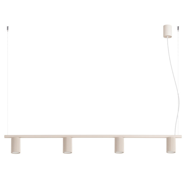 Żyrandol aluminiowy beżowy 4-punktowy z serii KARBON SL.2713 - Sollux Lighting