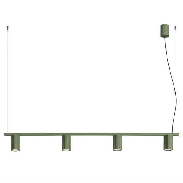 Żyrandol aluminiowy oliwkowy 4-punktowy KARBON 4 z serii KARBON SL.2714 - Sollux Lighting