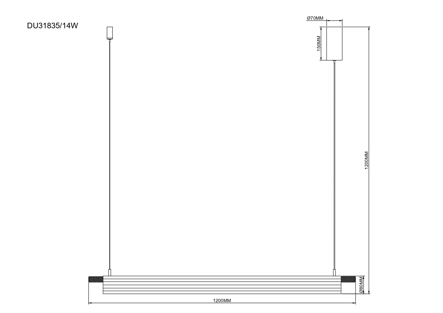 Lampa wisząca ARCUS DU31835/14W - Zuma Line - obrazek 2