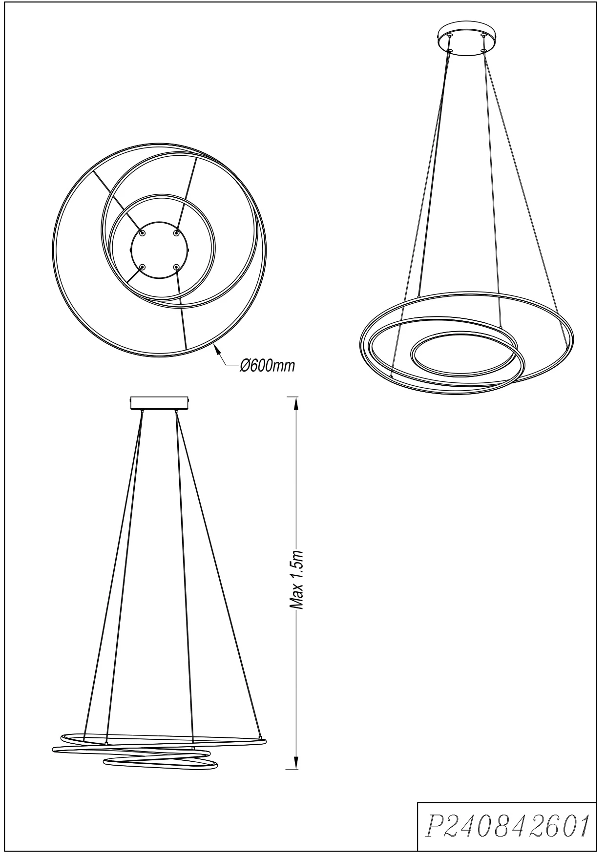 Lampa wisząca ZEPHYRA P240842601 - Zuma Line - obrazek 2