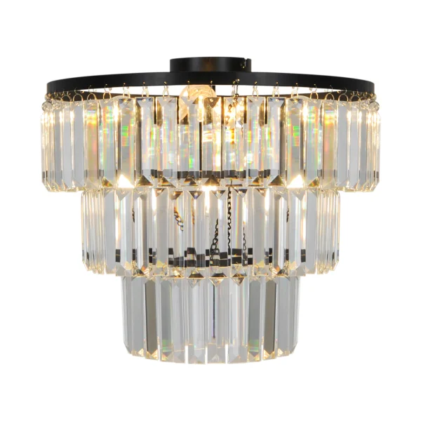 Lampa sufitowa stylowa do salonu TIFANNY CZARNA/BLACK P17127-4-BK - Zuma Line