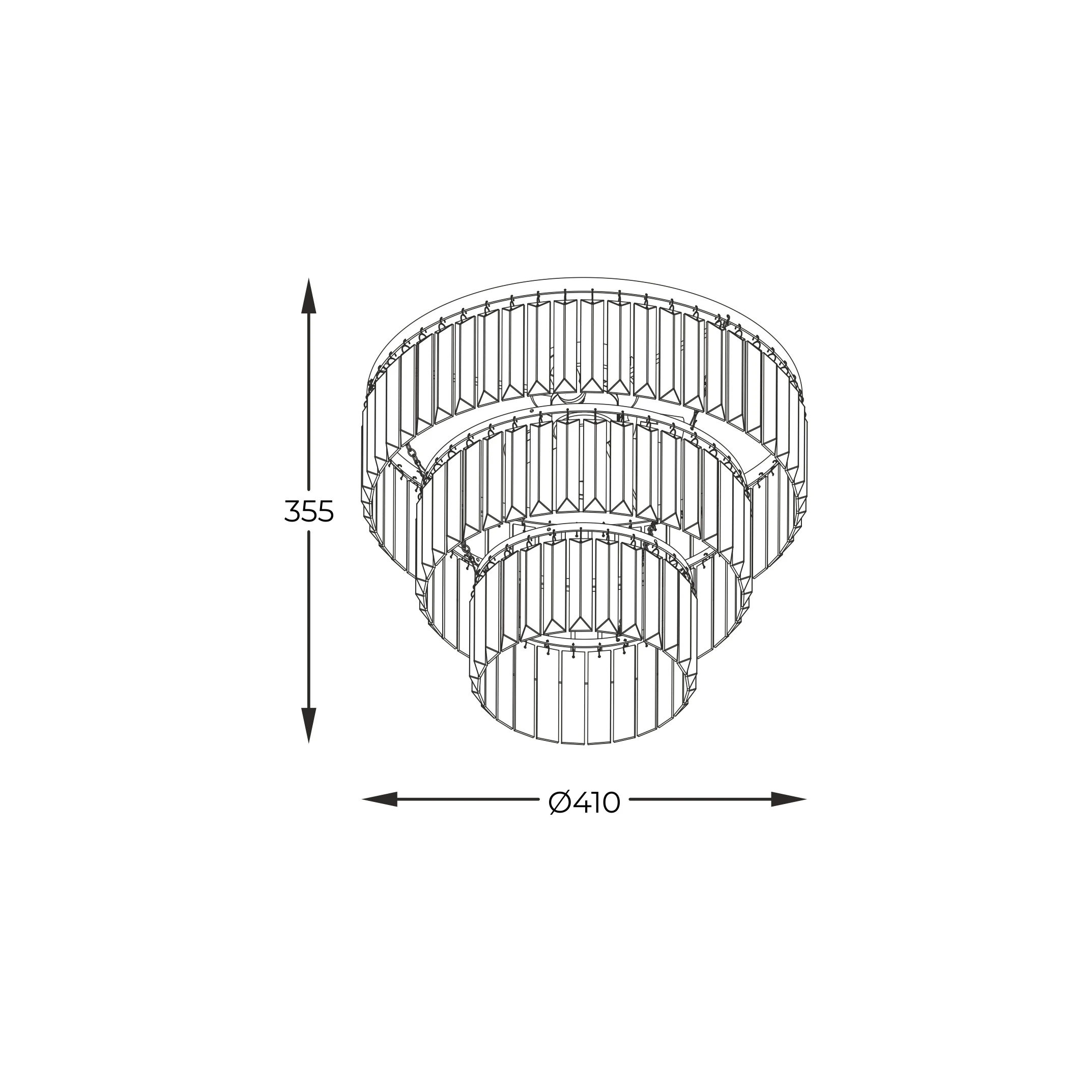 Lampa sufitowa stylowa i elegancka TIFANNY ZŁOTA/GOLD P17127-4-GD - Zuma Line - obrazek 2