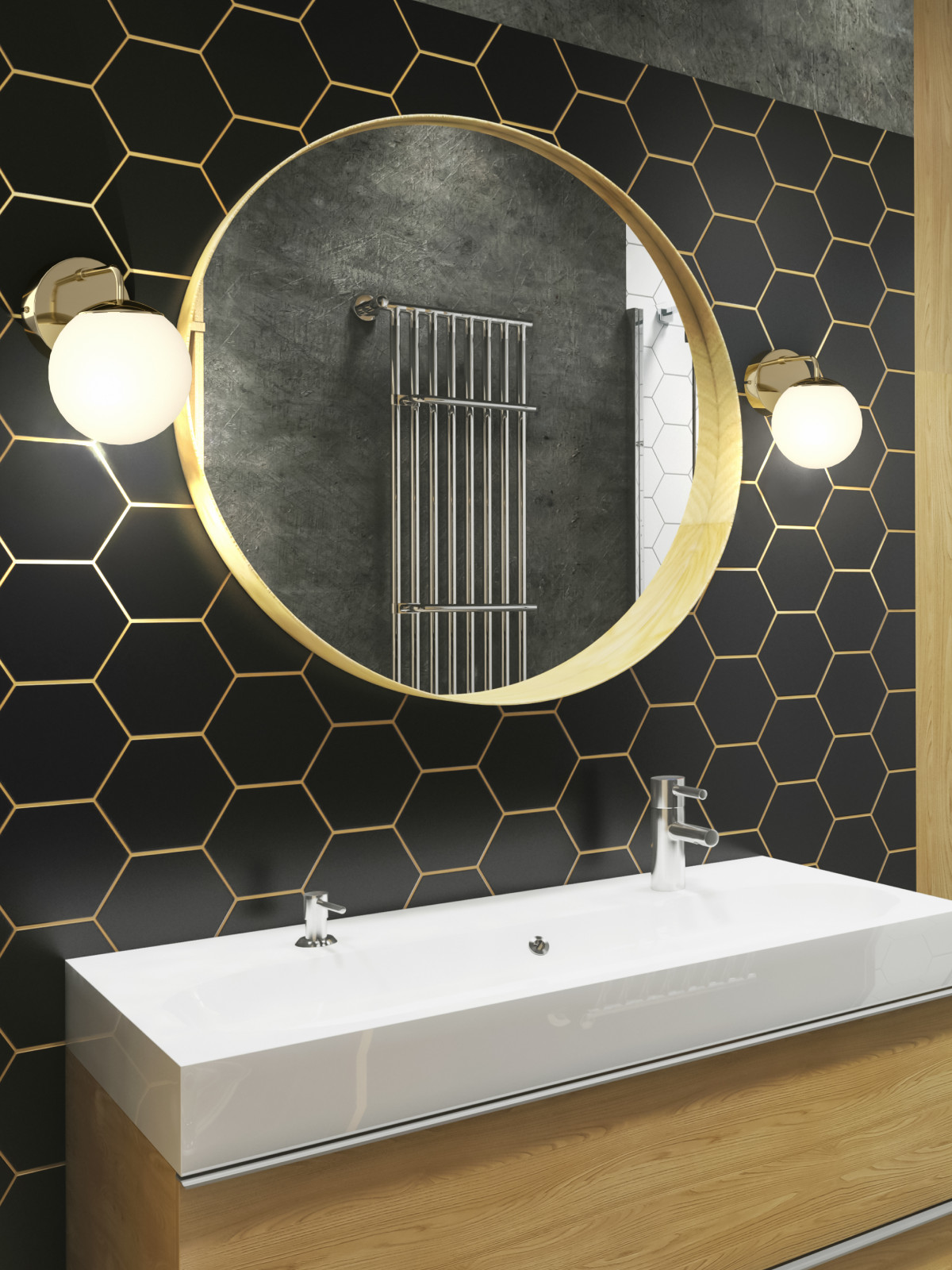 Kinkiet nowoczesny Bao parette gold IP44 OR81398 - Open Design Highlights - obrazek 2