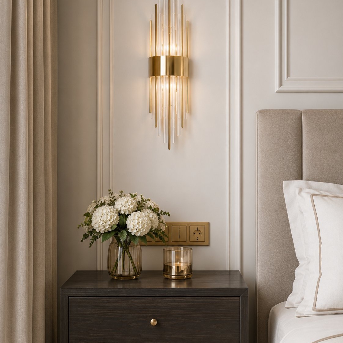 Lampa ścienna stylowa kinkiet DRACO złota 60 cm ST-88003W-M gold - Step Into Design - obrazek 3