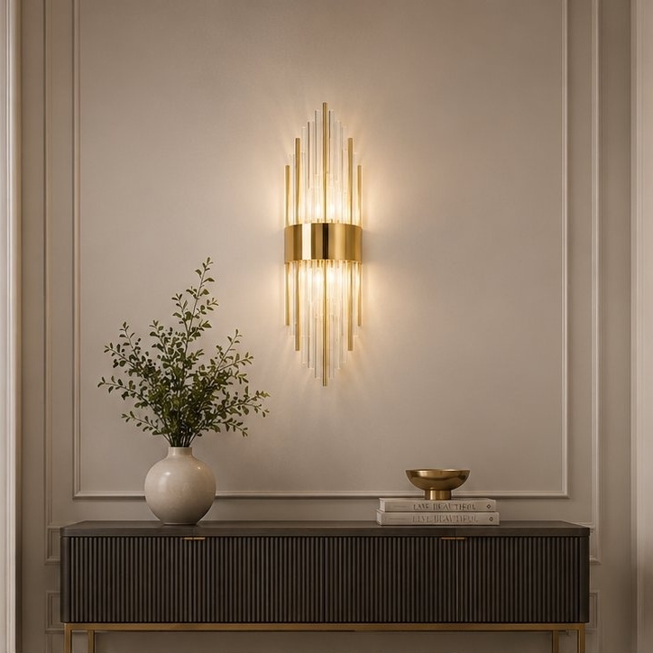 Lampa ścienna stylowa kinkiet DRACO złota 60 cm ST-88003W-M gold - Step Into Design - obrazek 2