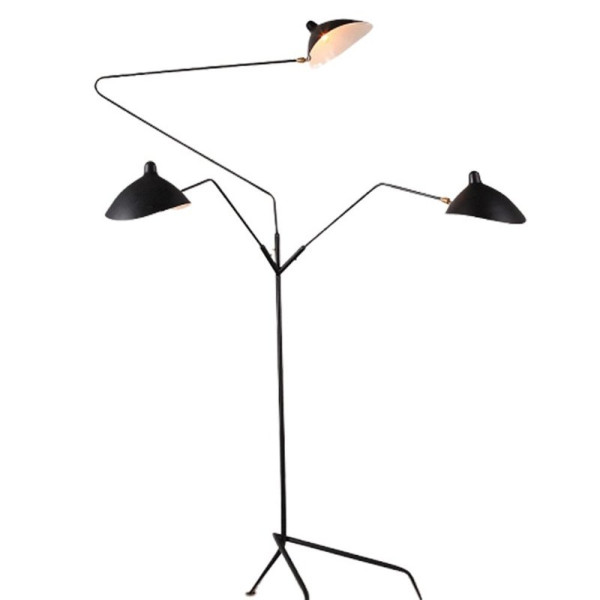Lampa stojąca CRANE-3F czarna F8703 - Step Into Design