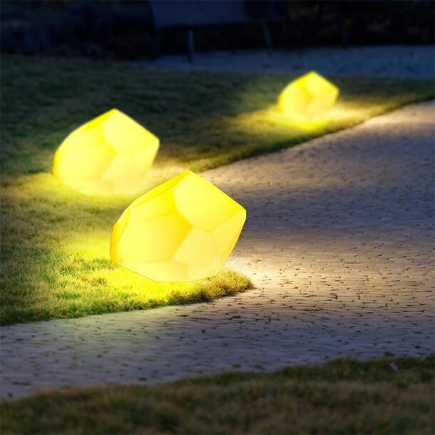 Lampa ogrodowa kamień DIAMOND XL LED RGBW 16 kolorów 60 cm ES-ST016 - Step Into Design - obrazek 2
