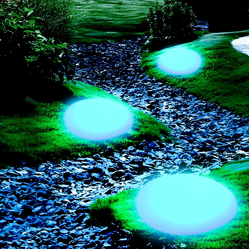Lampa ogrodowa kamień PEBBLE L LED RGBW 16 kolorów 40 cm ES-ST005 - Step Into Design - obrazek 7