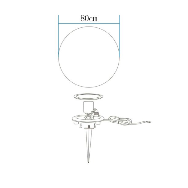 Lampa ogrodowa kula BALL XL biała 80 cm ES-B080 - Step Into Design - obrazek 5