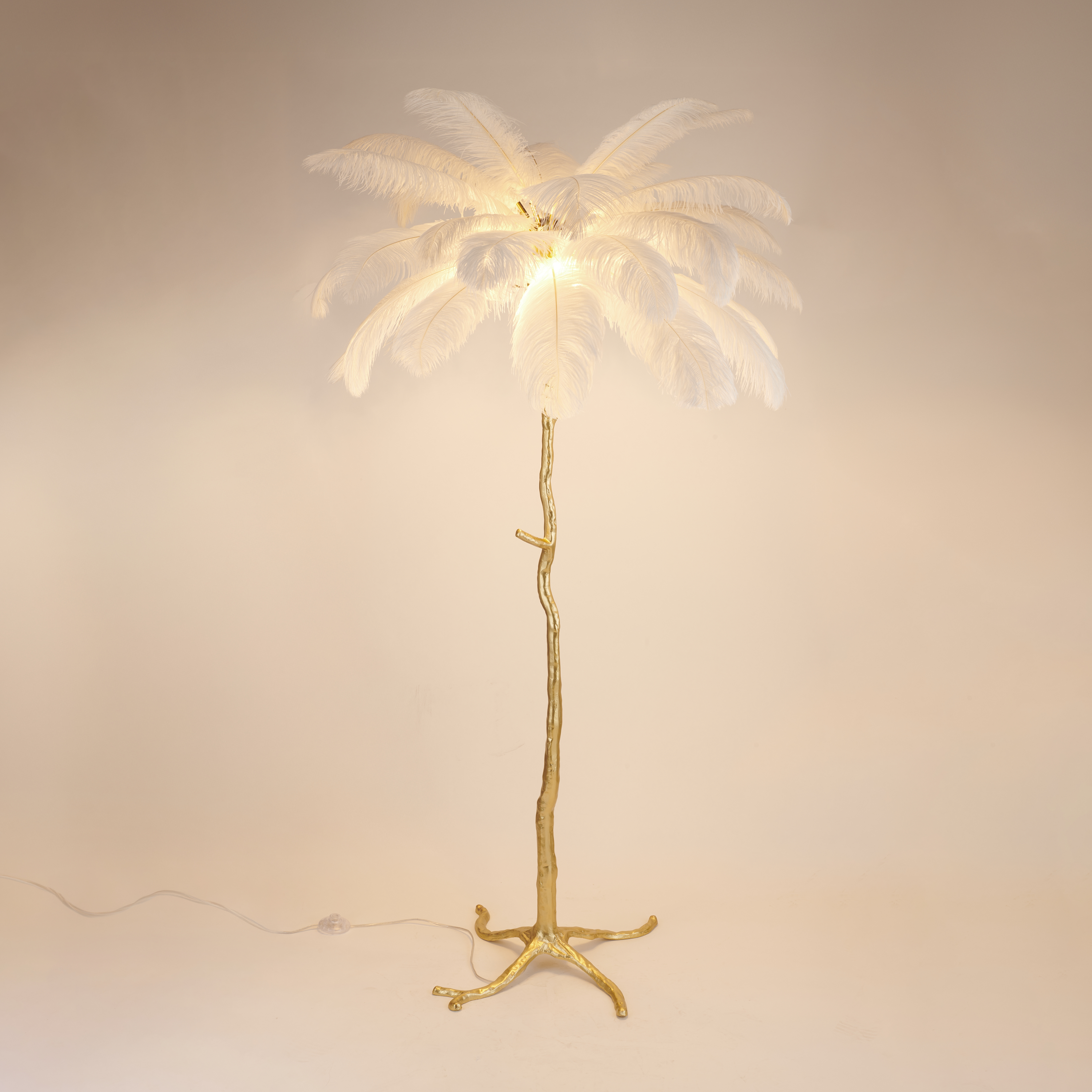 Lampa podłogowa EMU pióra białe 170 cm ST-DN127-F white - Step Into Design - obrazek 3