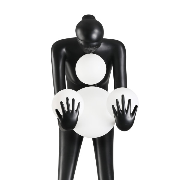Lampa podłogowa WOMAN-2 BLACK czarna 190 cm DN433-F black - Step Into Design