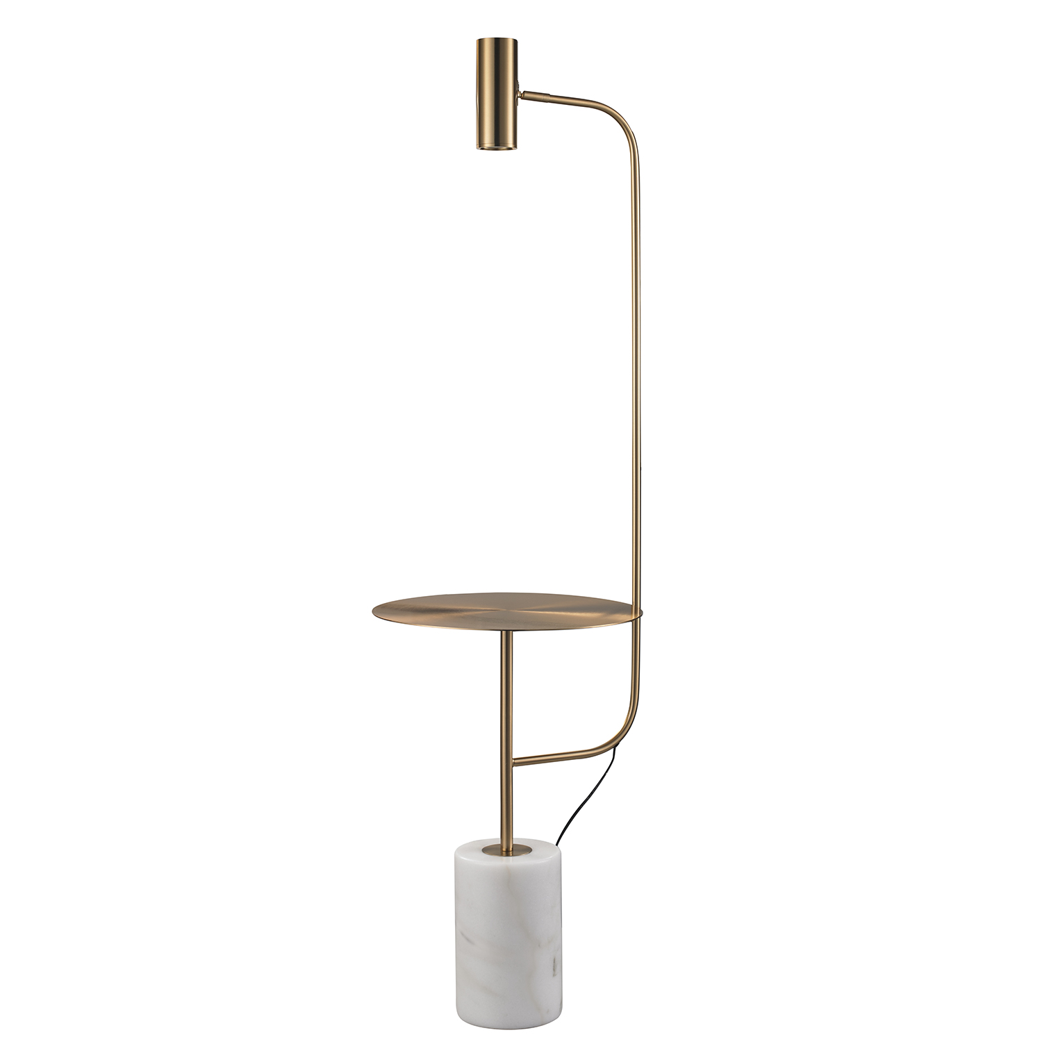 Lampa podłogowa ze stolikiem VINCENT złota 146 cm ST-7027F gold - Step Into Design