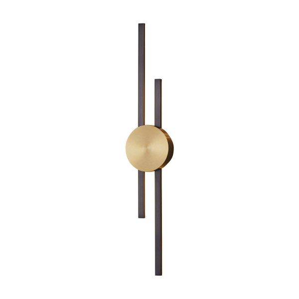 Lampa ścienna CENTRO LED czarny + mosiądz 64 cm ST-B3327-S - Step Into Design