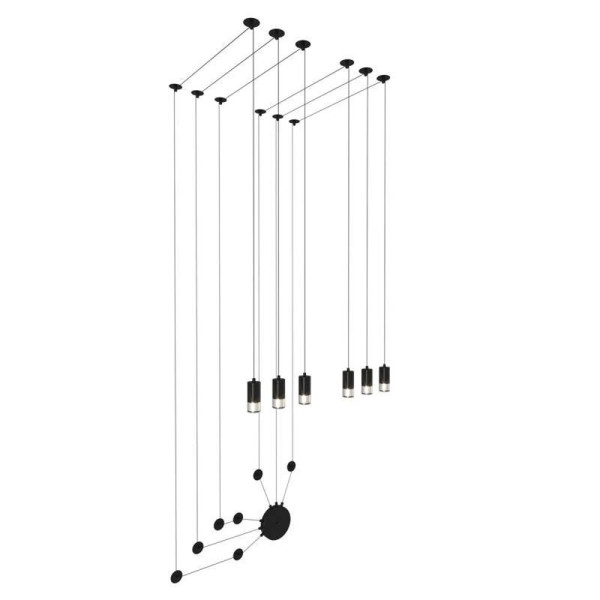 Lampa ścienna LINEA-6 WALL czarna XT012-6W - Step Into Design