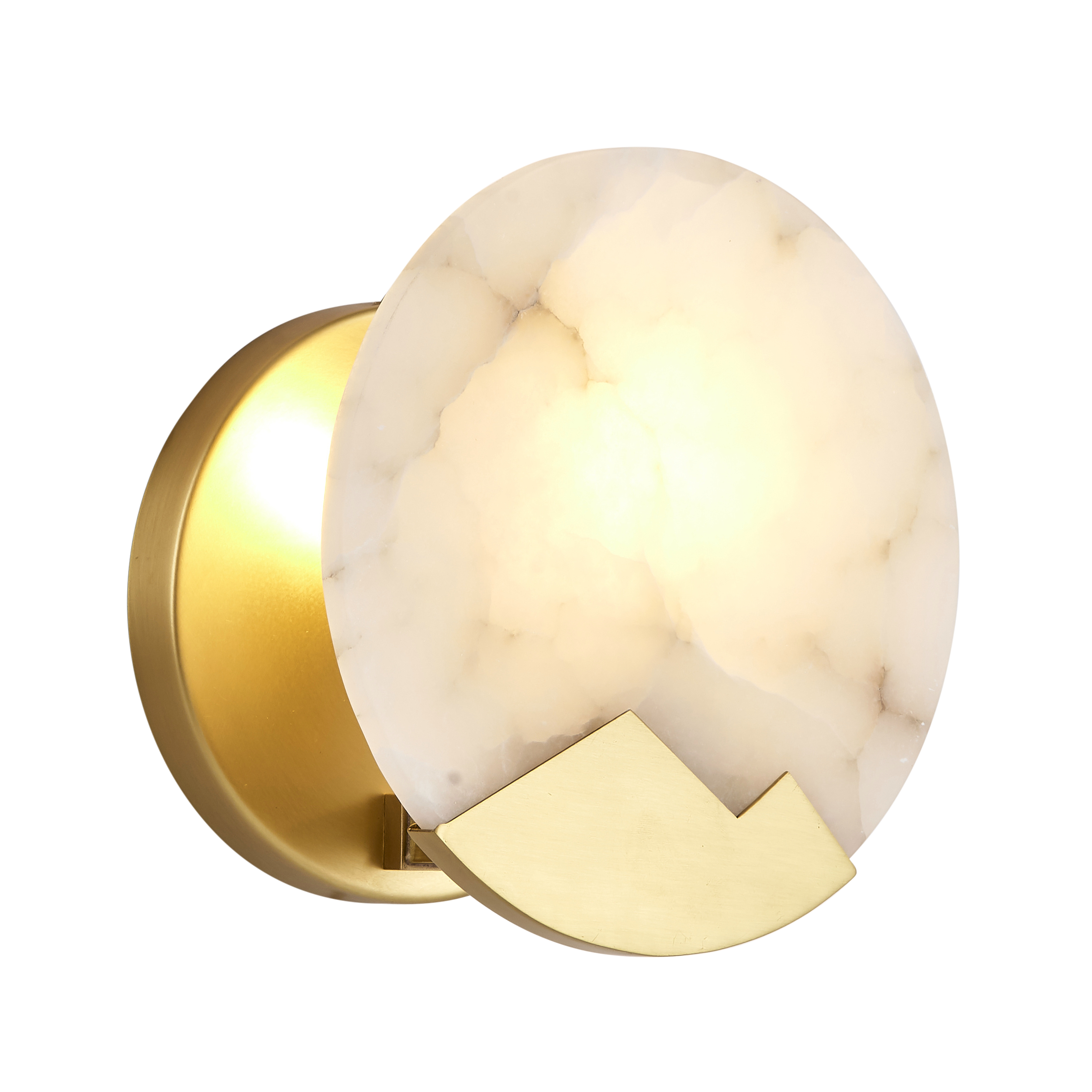 Lampa ścienna MARMO biały marmur i mosiądz 20cm ST-3961 - Step Into Design - obrazek 2
