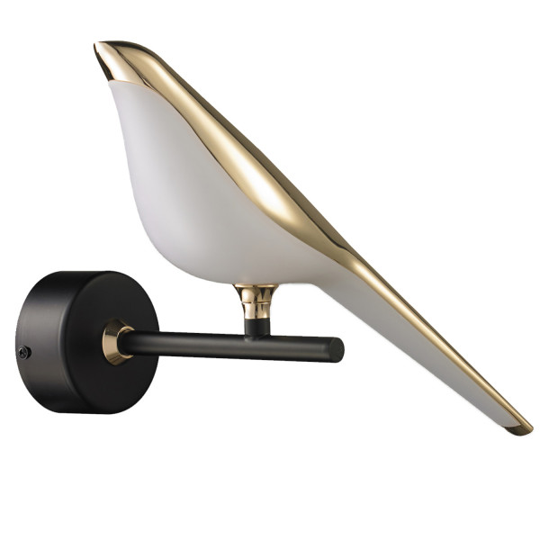 Lampa ścienna ptaszek TIT LED złoto-czarna 28 cm  ST-9008-W - Step Into Design
