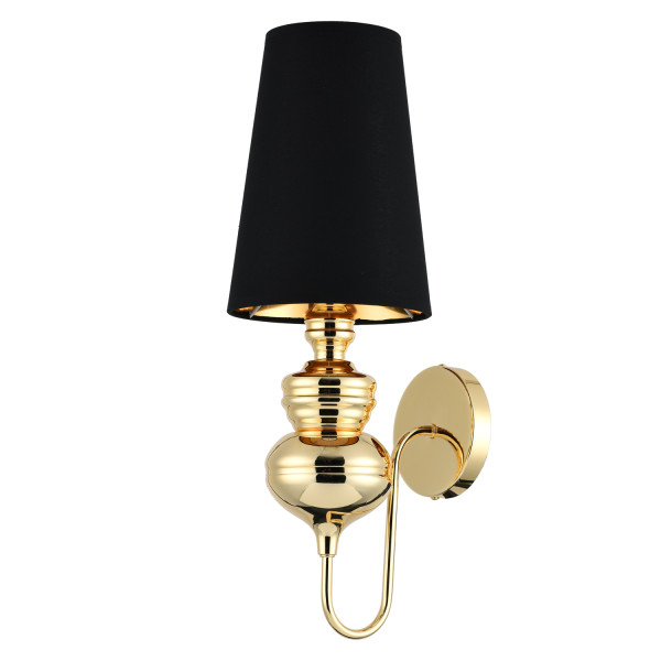 Kinkiet nowoczesny designerski QUEEN MB-8046-18 black gold - Step Into Design