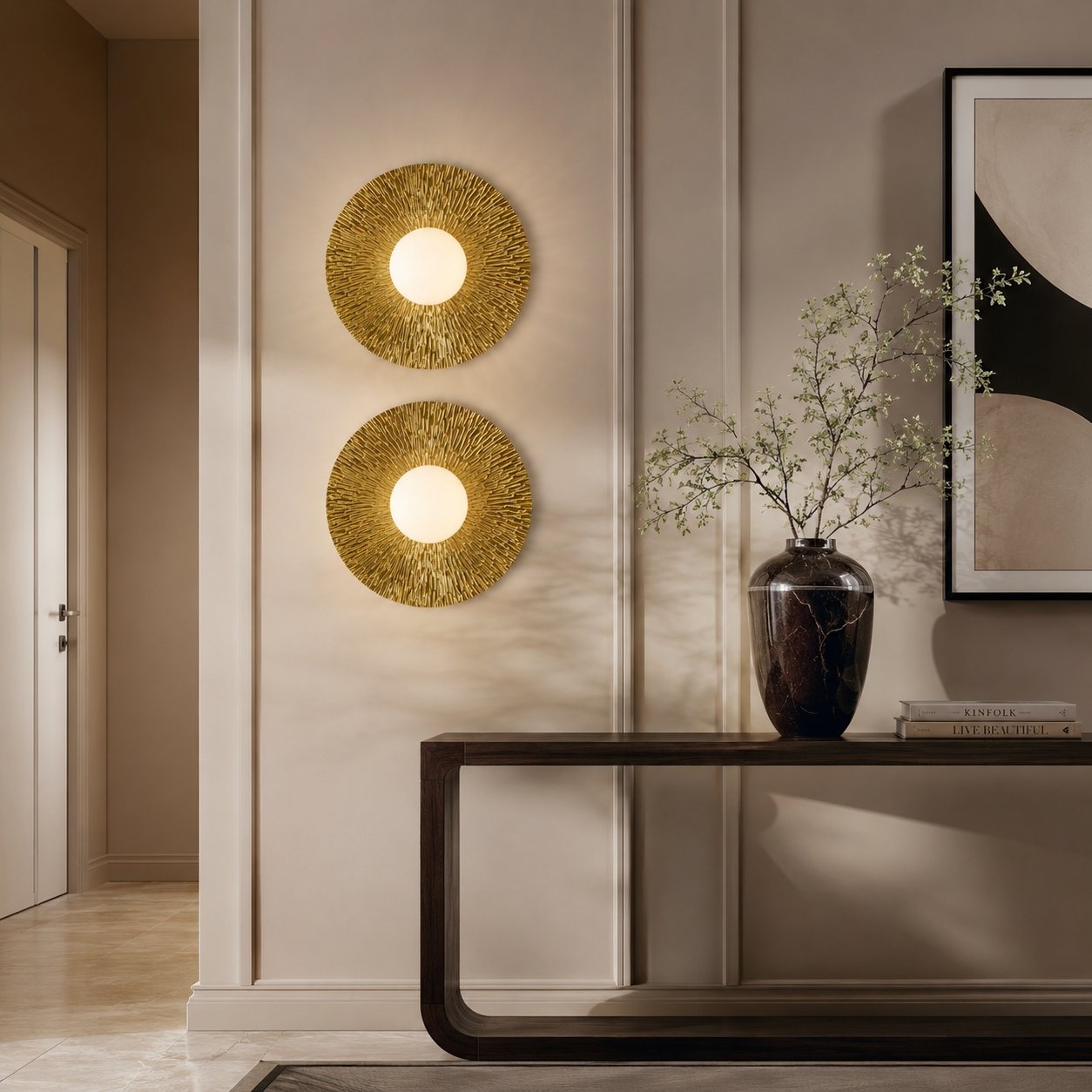 Lampa ścienna SUN M złota 35 cm ST-FB230946-D35 - Step Into Design - obrazek 2
