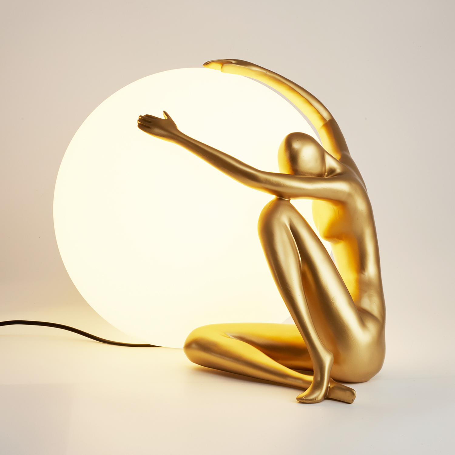 Lampa stołowa WOMAN-1 złota 47 cm ST-6022-A gold - Step Into Design - obrazek 4