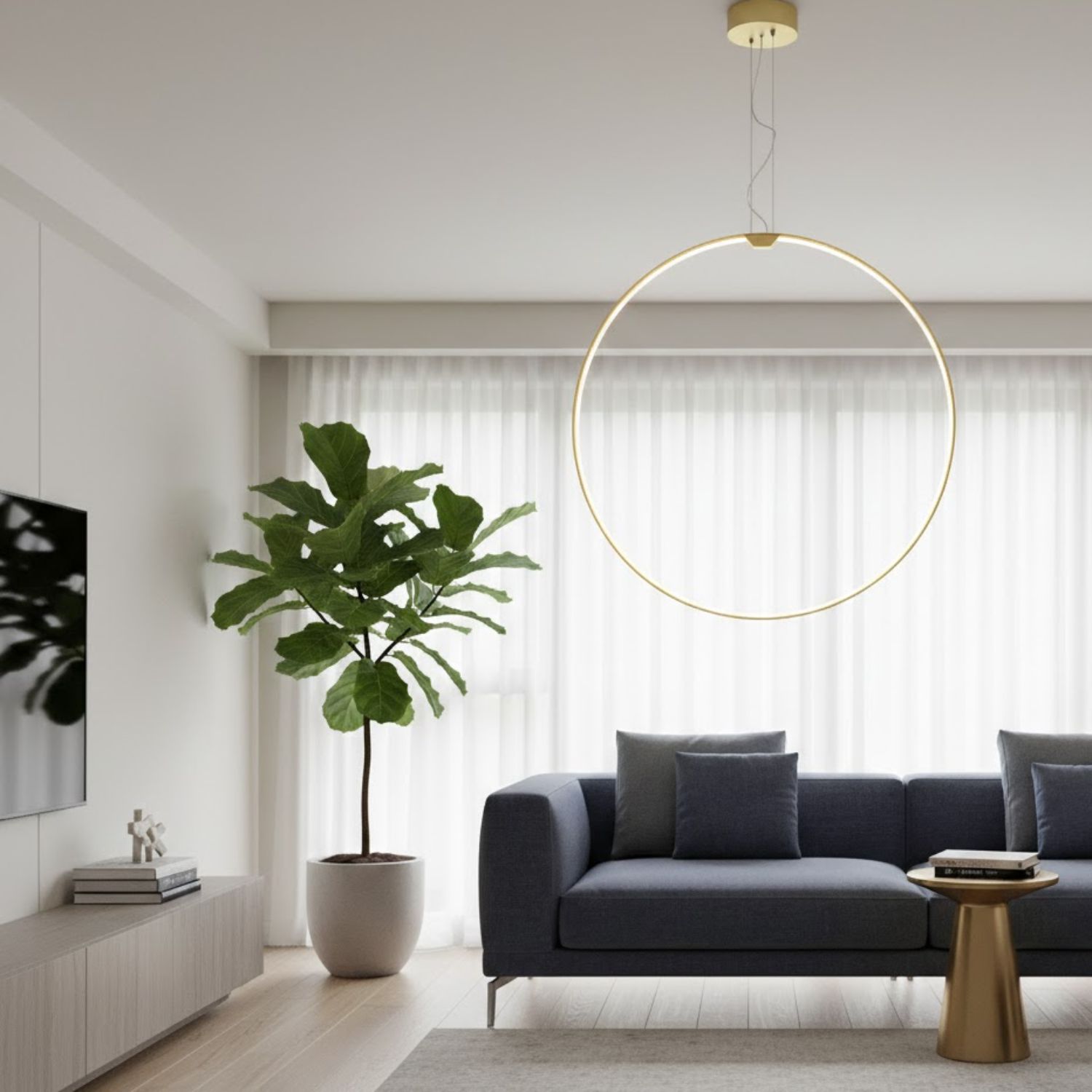 Lampa wisząca ACIRCULO led złota 74 cm - ST-10453P-D740A gold - Step Into Design - obrazek 2