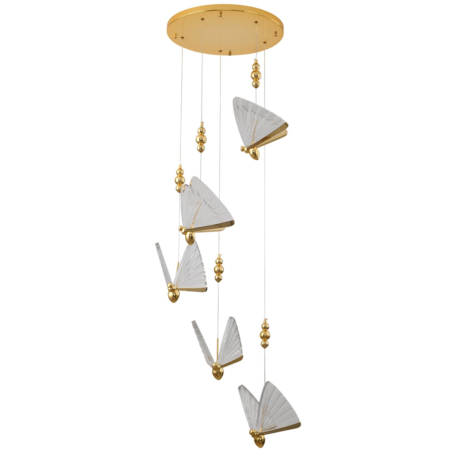 Lampa designerska wisząca BEE LAMP złota MP0090-5 gold - Step Into Design - obrazek 4