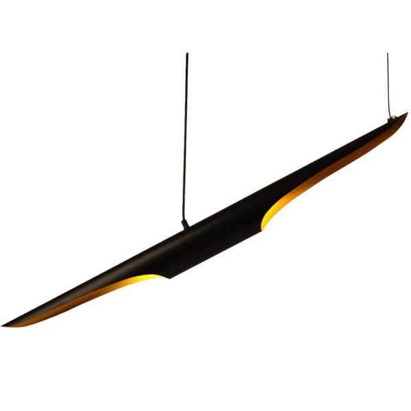 Lampa designerska wisząca BLACK TUBE czarno-złota ST-0502-1 - Step Into Design