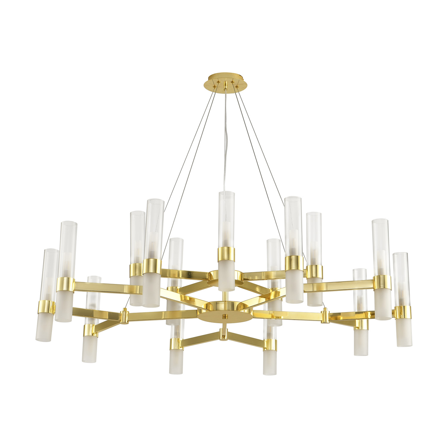 Lampa wisząca duża złota designerska CANDELA-15 DN1505-15 gold - Step Into Design