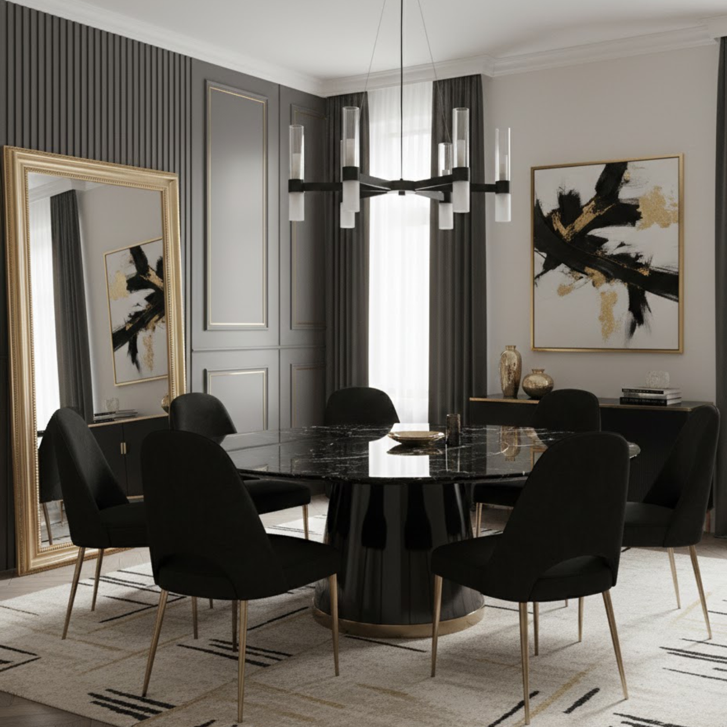 Lampa wisząca designerska CANDELA-6 DN1505-6 black - Step Into Design - obrazek 2