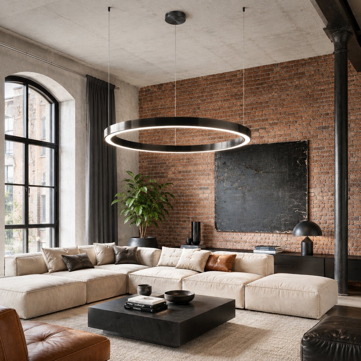 Lampa wisząca na pilota RING CIRCLE 100 czarna ST-8848-100 - Step Into Design - obrazek 2