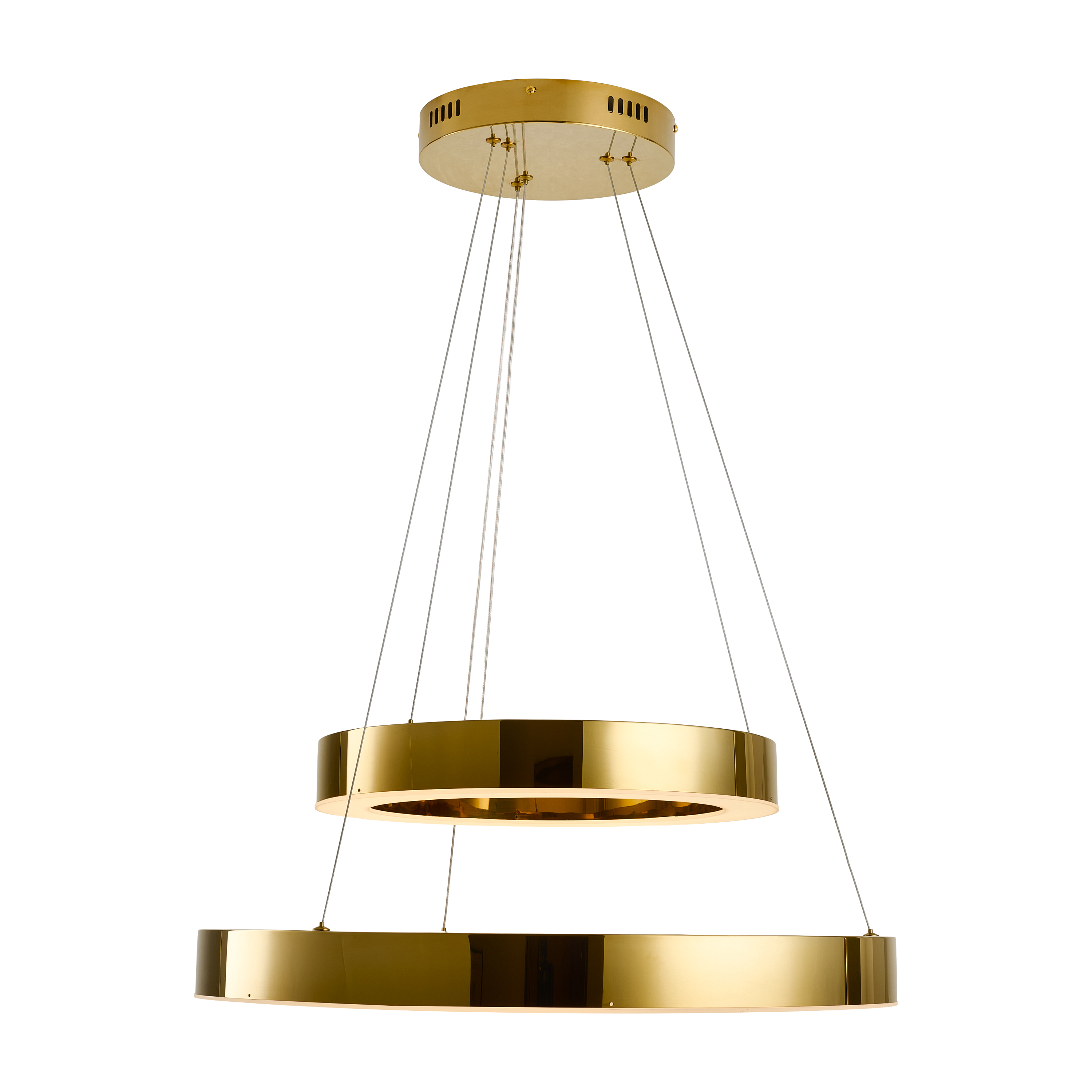 Lampa wisząca na pilota CIRCLE 40+60 LED złoty połysk DN924-40+60 gold - Step into Design