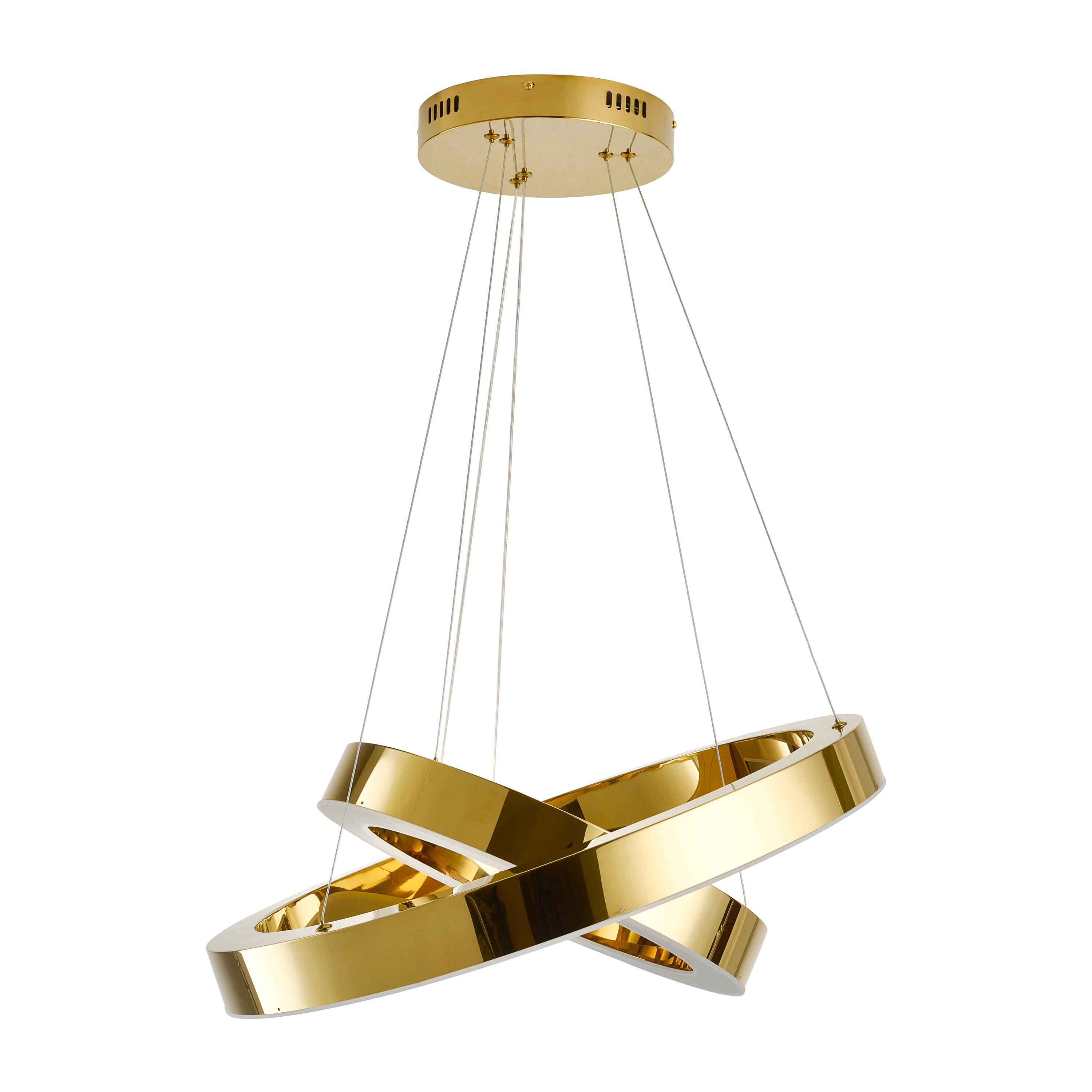 Lampa wisząca na pilota CIRCLE 40+60 LED złoty połysk DN924-40+60 gold - Step into Design - obrazek 4
