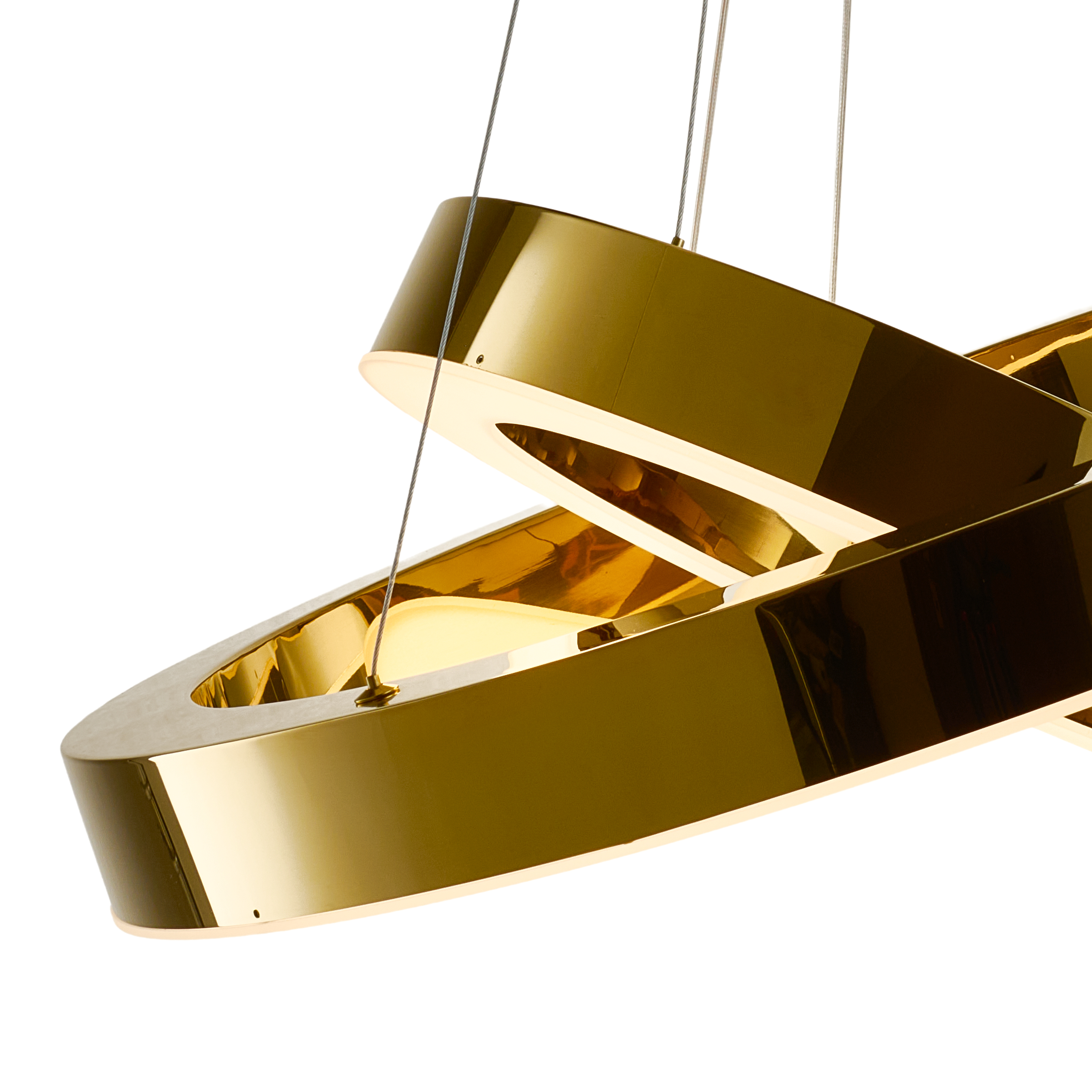 Lampa wisząca na pilota CIRCLE 40+60 LED złoty połysk DN924-40+60 gold - Step into Design - obrazek 18