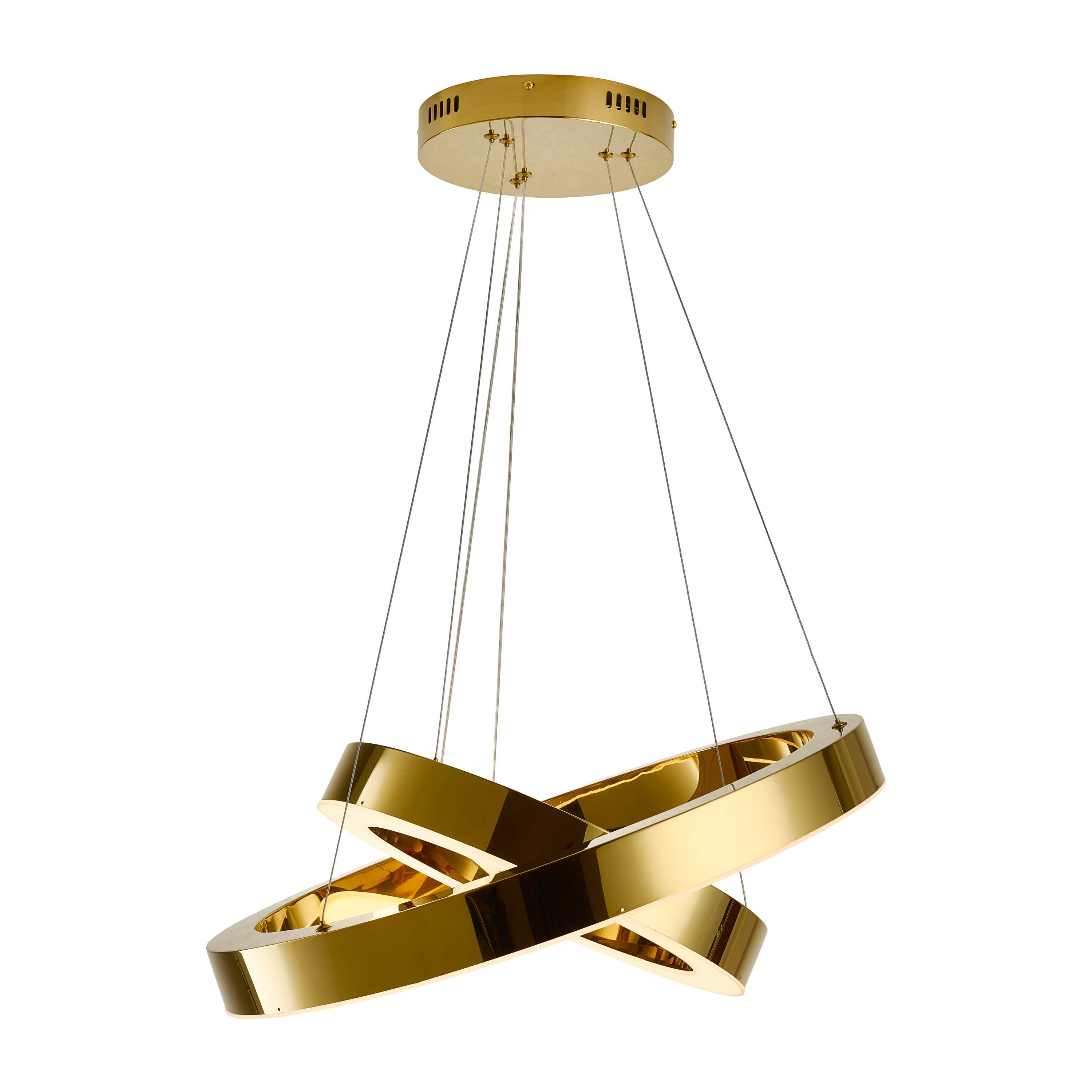 Lampa wisząca na pilota CIRCLE 40+60 LED złoty połysk DN924-40+60 gold - Step into Design - obrazek 10