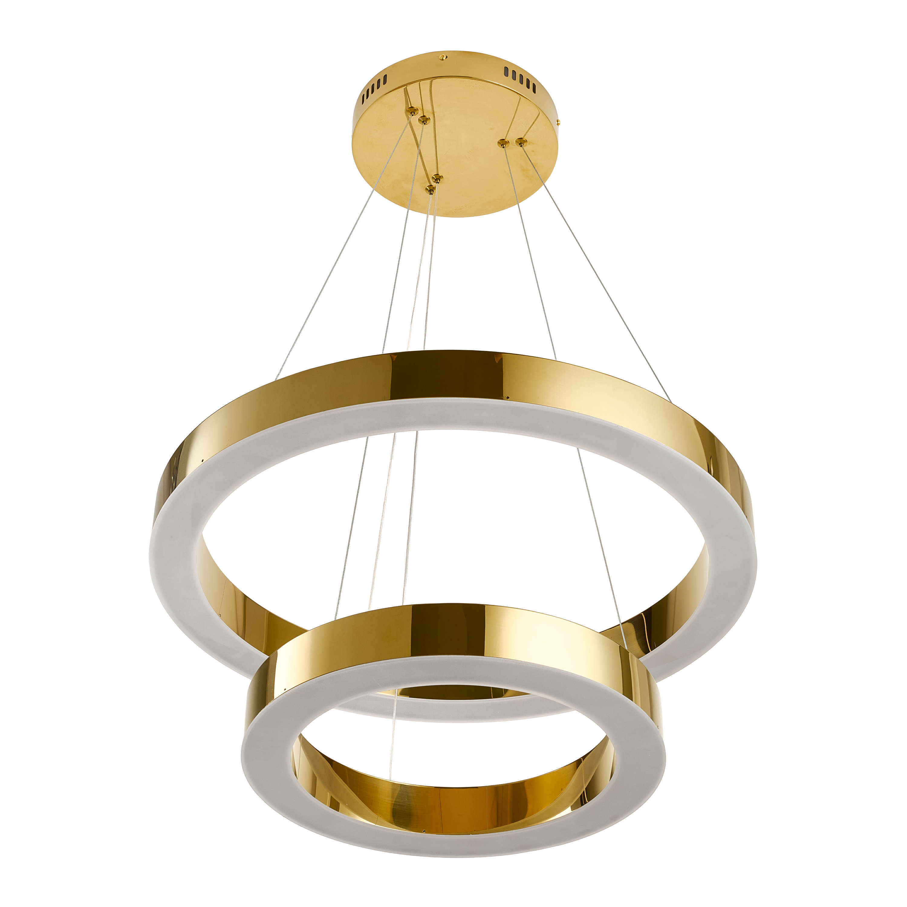 Lampa wisząca na pilota CIRCLE 40+60 LED złoty połysk DN924-40+60 gold - Step into Design - obrazek 6