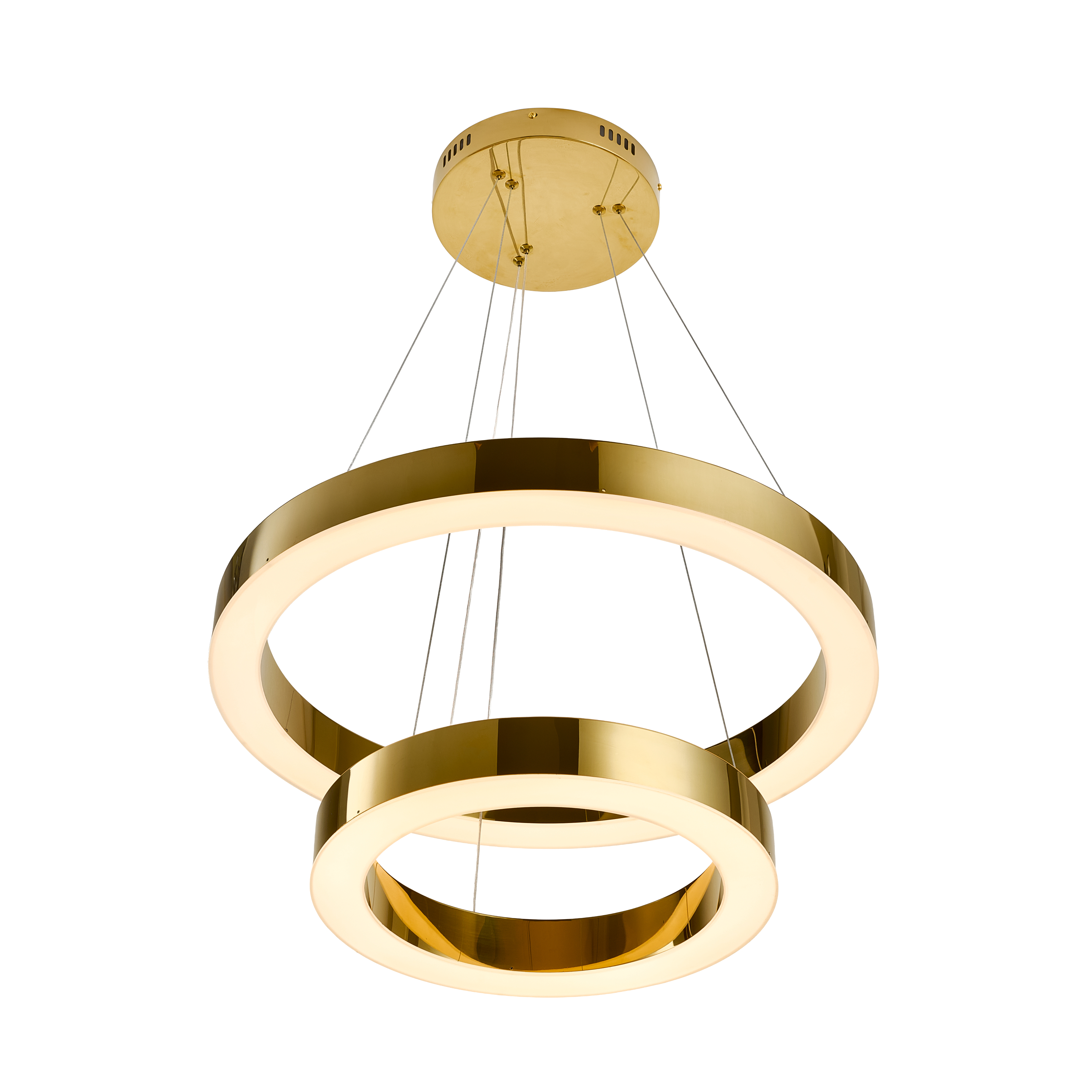 Lampa wisząca na pilota CIRCLE 40+60 LED złoty połysk DN924-40+60 gold - Step into Design - obrazek 7