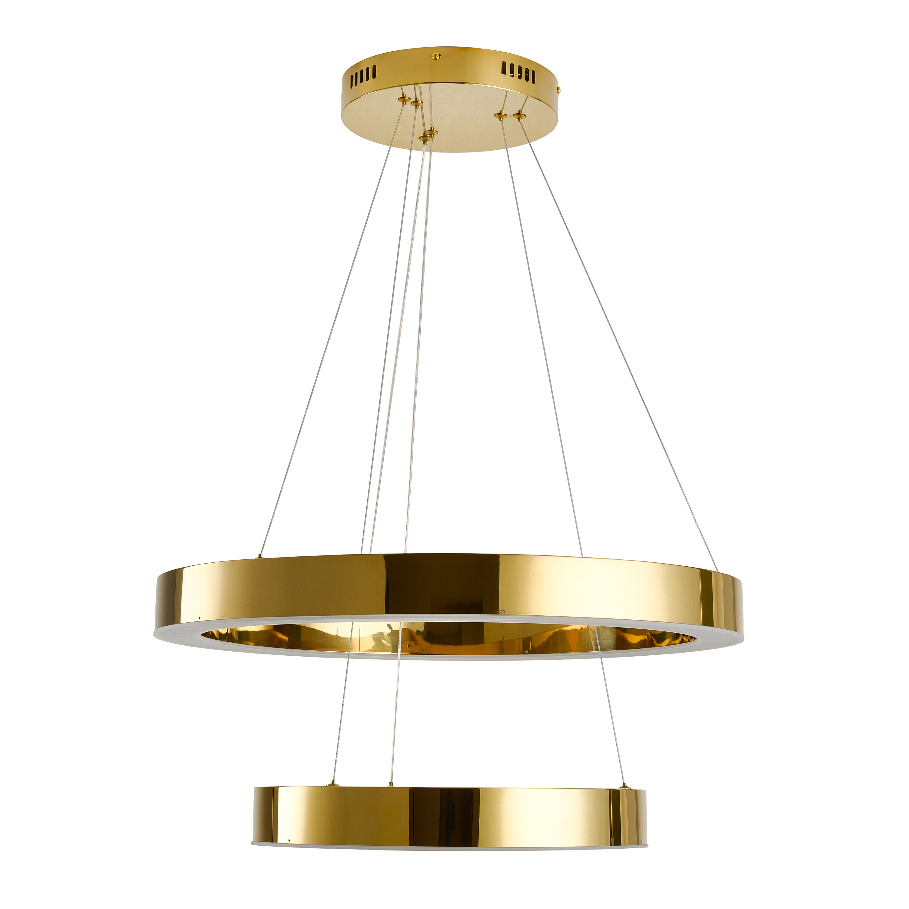 Lampa wisząca na pilota CIRCLE 40+60 LED złoty połysk DN924-40+60 gold - Step into Design - obrazek 8