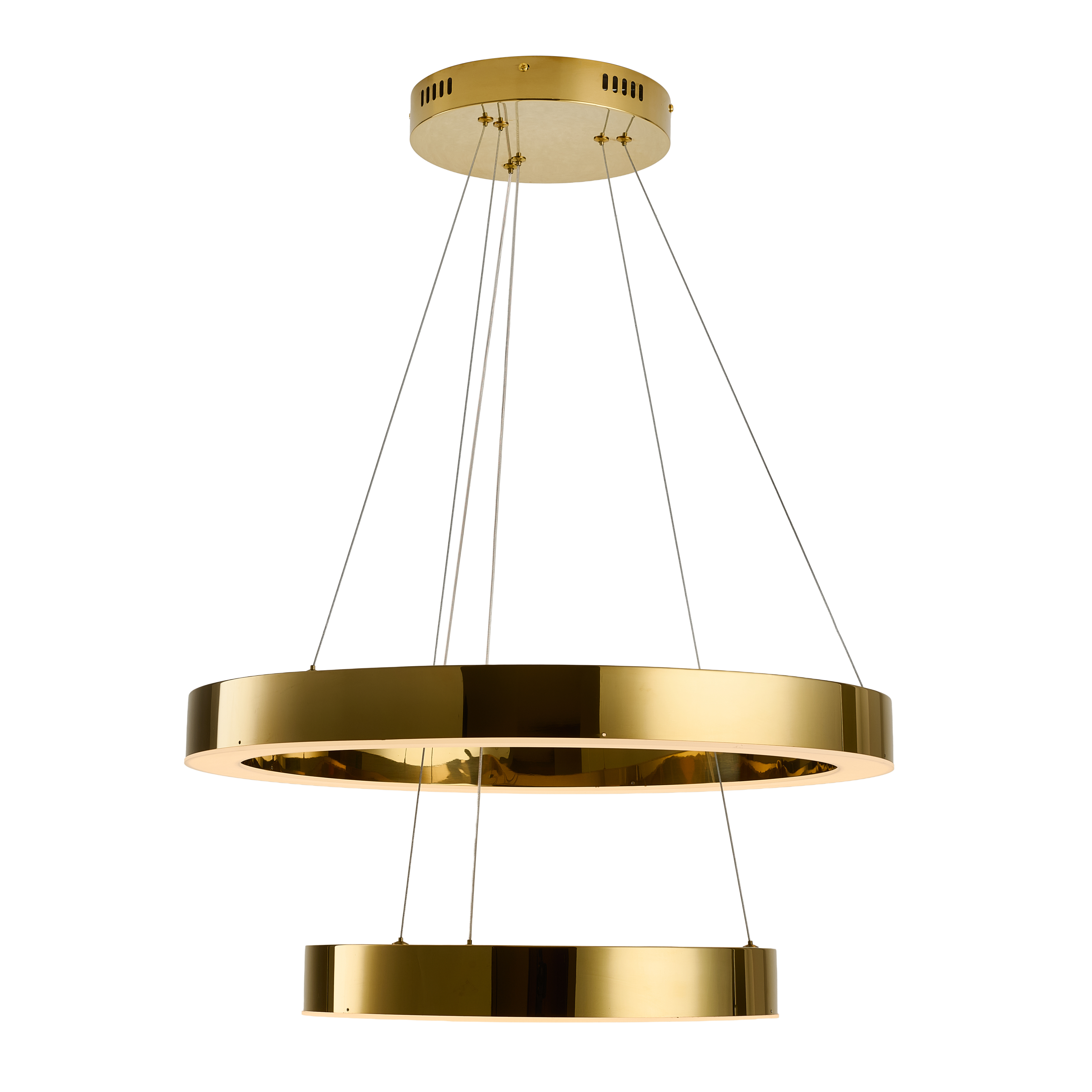 Lampa wisząca na pilota CIRCLE 40+60 LED złoty połysk DN924-40+60 gold - Step into Design - obrazek 9