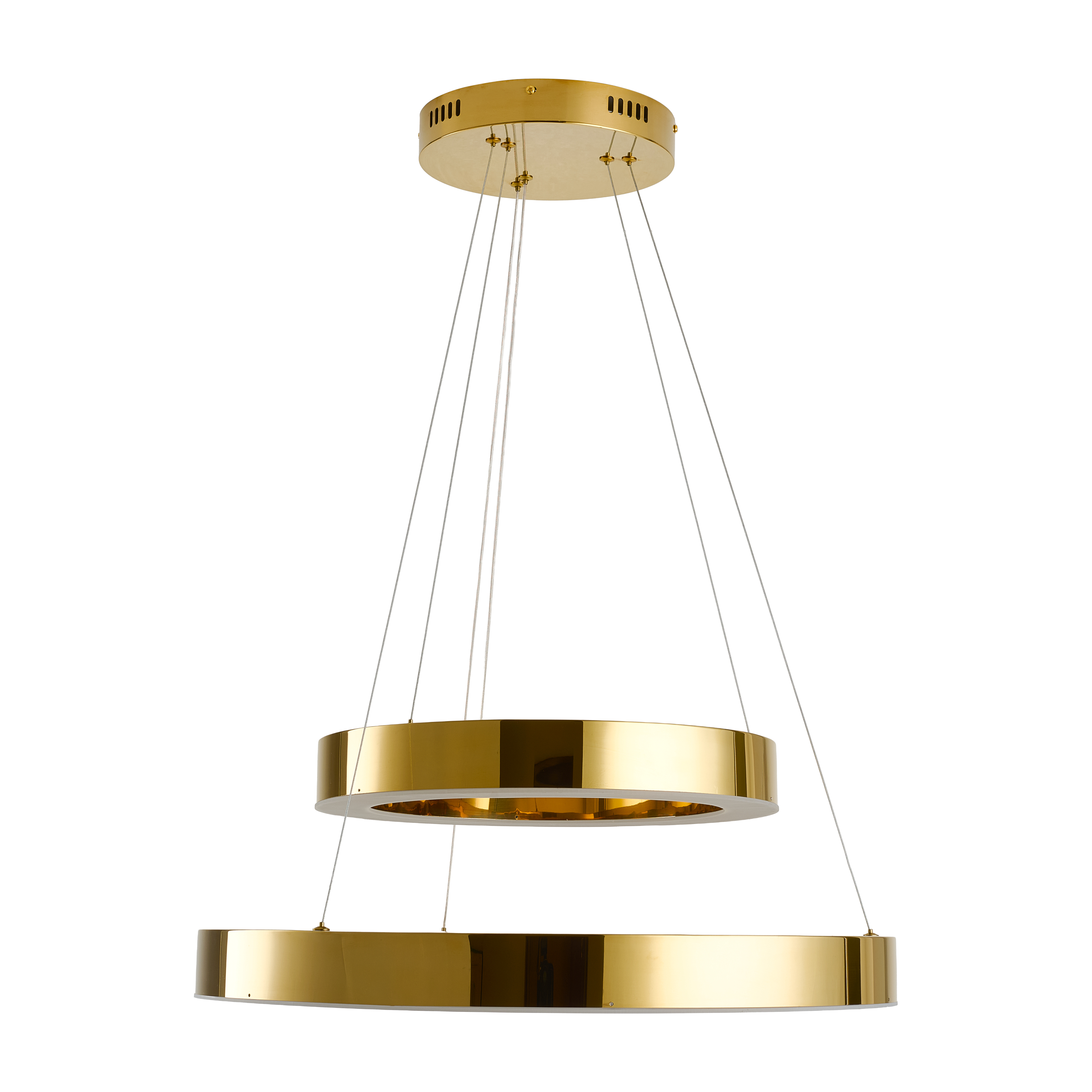 Lampa wisząca na pilota CIRCLE 40+60 LED złoty połysk DN924-40+60 gold - Step into Design - obrazek 5