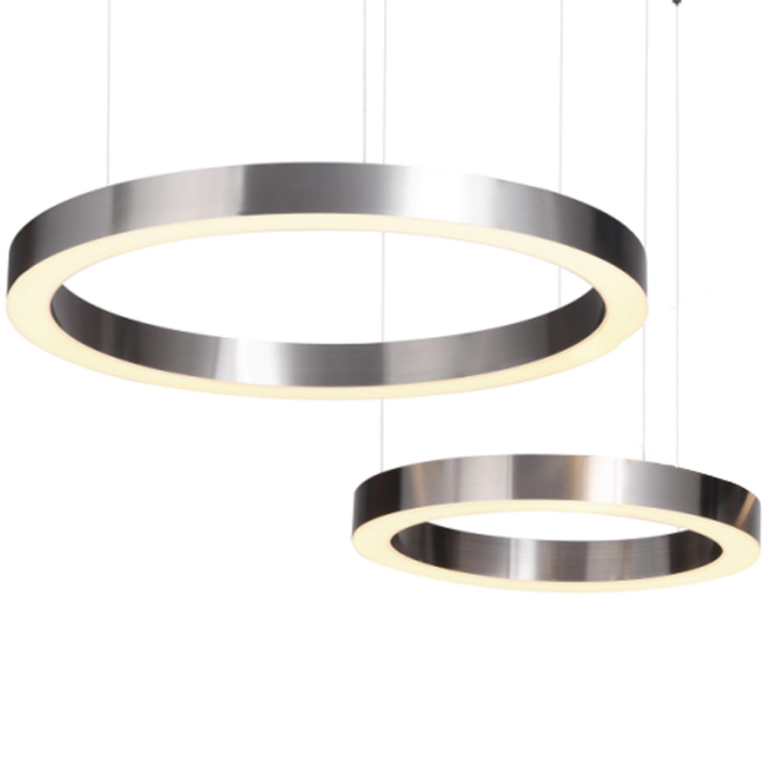 Lampa wisząca na pilota RING CIRCLE 40+60 ST-8848-40+60 nickel - Step Into Design - obrazek 3