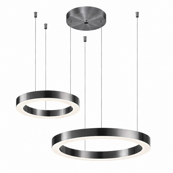 Lampa wisząca na pilota CIRCLE 40+60 LED tytanowa 1 podsufitce - ST-8848-40+60 black - Step Into Design
