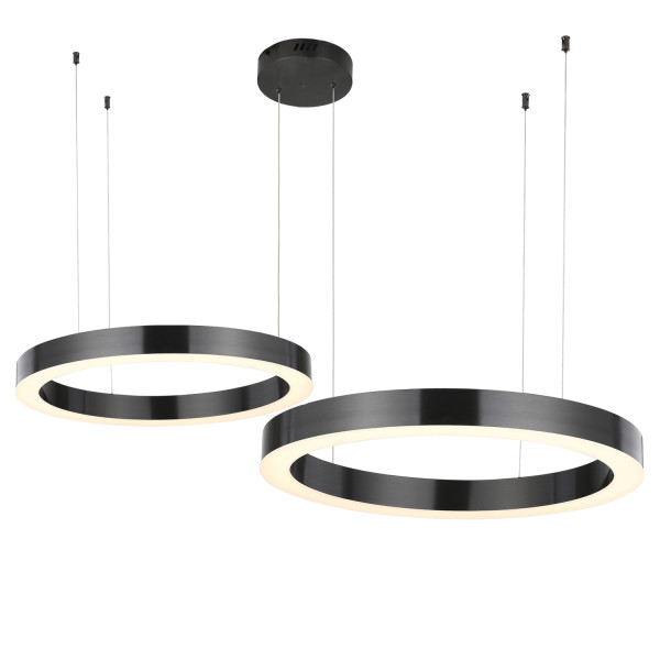 Lampa designerska wisząca na pilota CIRCLE ST-8848-60+80 black - Step Into Design