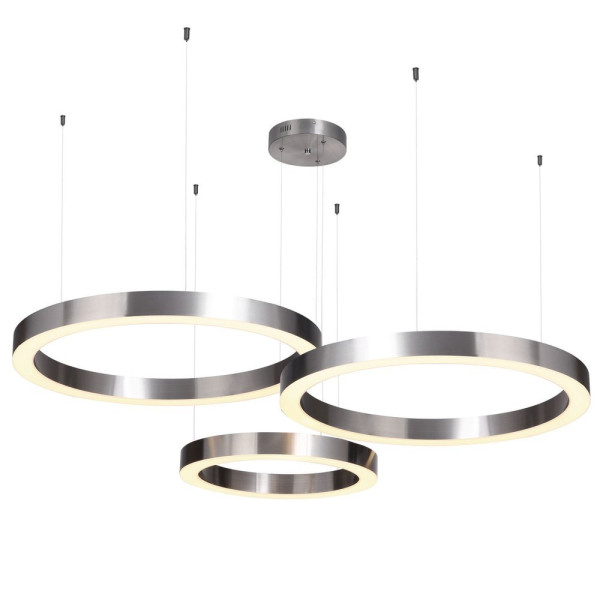 Lampa na pilota nad stół wisząca RING CIRCLE 40+60+60 szczotkowany nikiel ST-8848-40+60+60 - Step Into Design