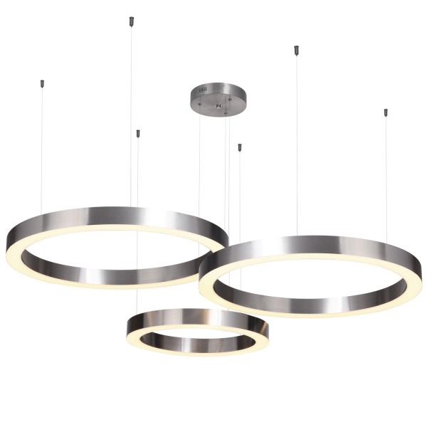 Lampa wisząca  na pilota CIRCLE 60+60+80 LED nikiel na 1 podsufitce ST-8848-60+60+80 nickel - Step Into Design