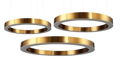 Lampa wisząca na pilota CIRCLE 60+80+80 LED mosiądz na 1 podsufitce ST-8848-60+80+80 brass - Step Into Design