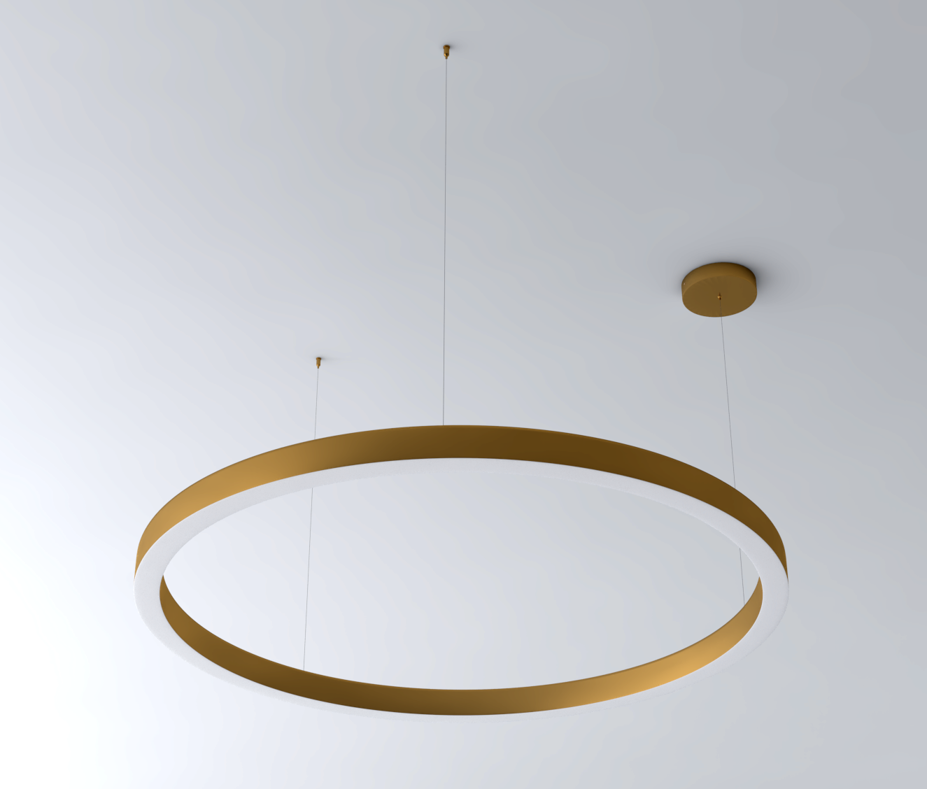 Lampa wisząca na pilota CIRCLE 60+80+80 LED mosiądz na 1 podsufitce ST-8848-60+80+80 brass - Step Into Design - obrazek 12