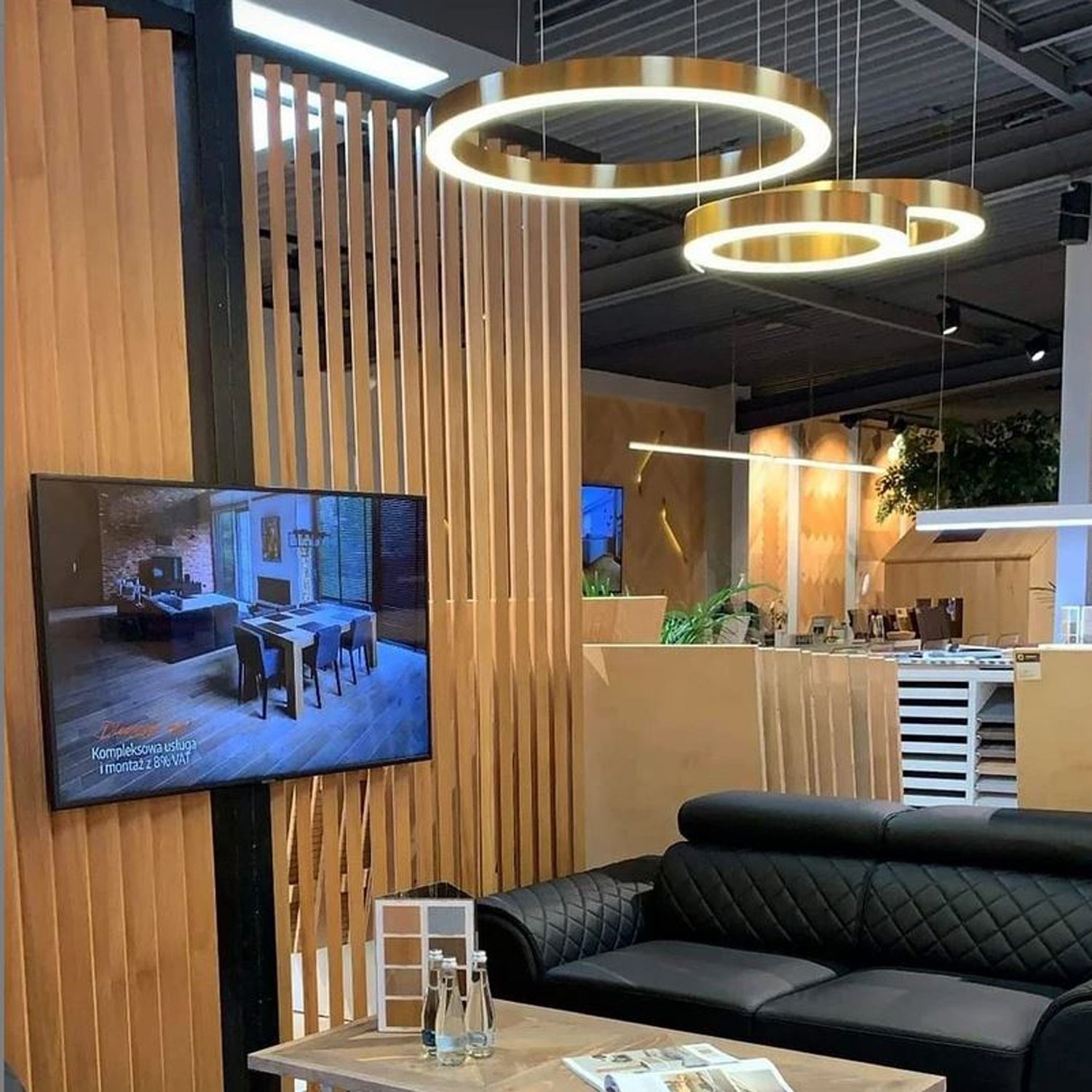 Lampa wisząca na pilota CIRCLE 60+80+80 LED mosiądz na 1 podsufitce ST-8848-60+80+80 brass - Step Into Design - obrazek 8
