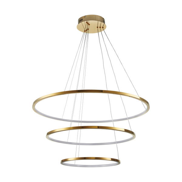 Lampa wisząca  na pilota CIRCLE SLIM 40+60+80 LED złoty ST-10112P-3 - Step Into Design