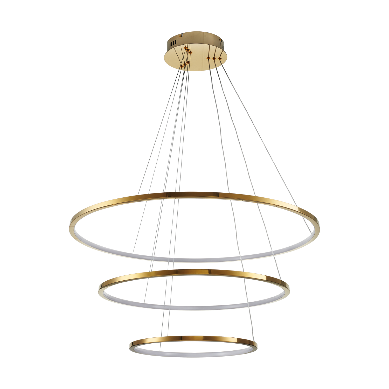 Lampa wisząca na pilota CIRCLE SLIM 40+60+80 LED złoty ST-10112P-3 - Step Into Design