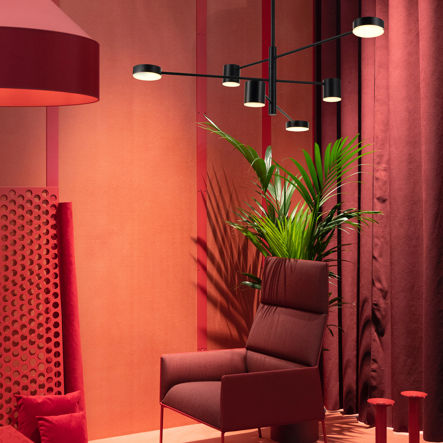 Lampa wisząca CLEX - 6P LED czarna 100 cm - ST-8102P-6 - Step Into Design - obrazek 3