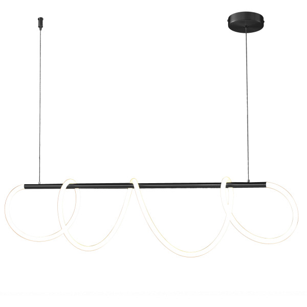 Lampa stylowa wisząca FANTASIA LED czarna 120 cm  ST-9282P/L1black - Step Into Design